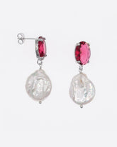 Ruby Freshwater Pearl Earrings